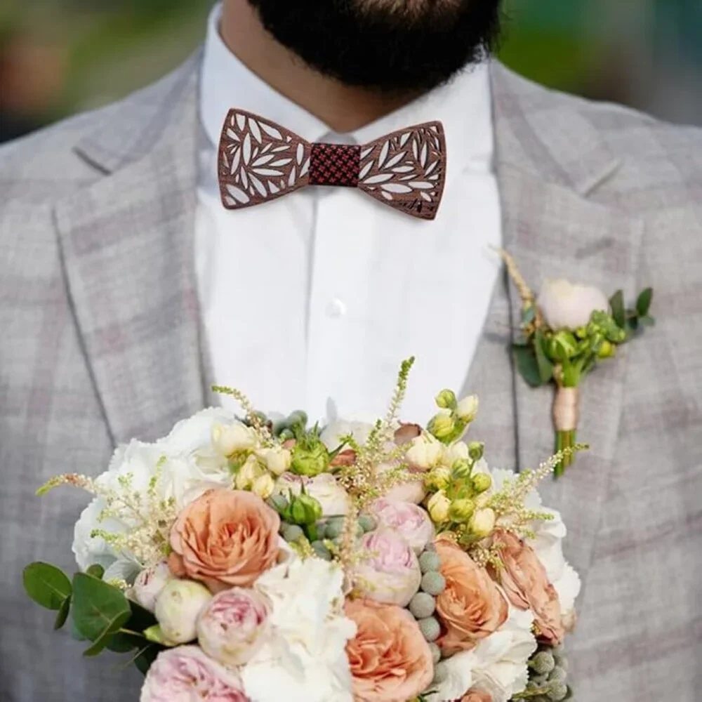 Wooden Men's Bow Tie